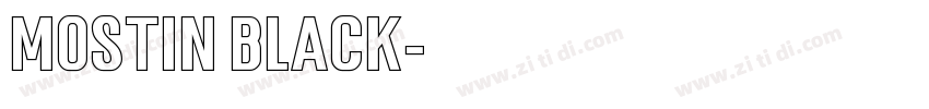 Mostin Black字体转换